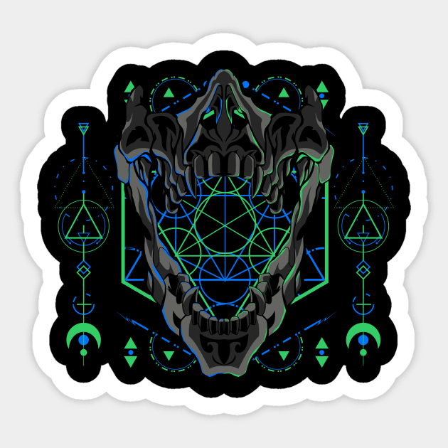 skull head mask Sticker by SHINIGAMII